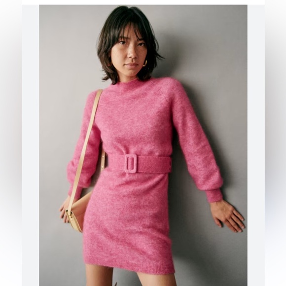 Sézane Enola dress in peony size M - Picture 4 of 9